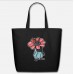 Flower Gift Bush Flowers Plant Blossom Rose Black Eco-Friendly Tote Bag